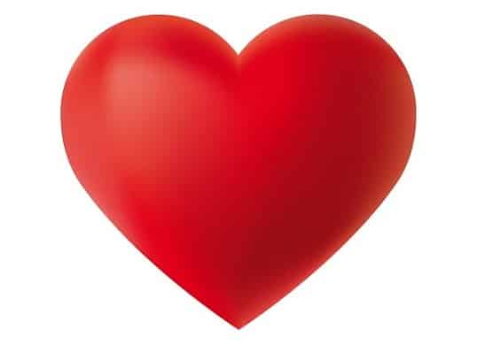 Red heart shaped image