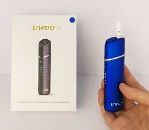 Picture of the side profile of the UWOO Y1 heat not burn device complete with HEET inserted.