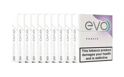 EVO Tobacco Sticks Purple x 10 (Carton) (200 Sticks) - Heat Not Burn