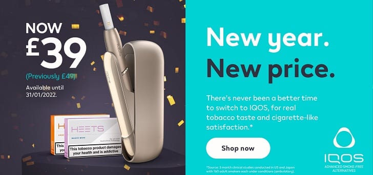 IQOS £39 NEW YEAR SPECIAL 2022 BANNER