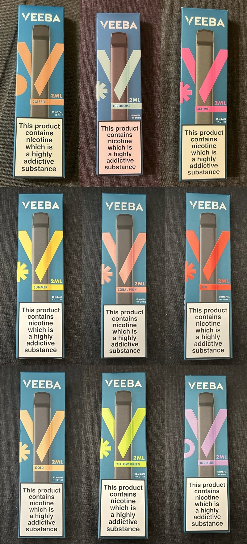 Nine VEEBA flavours