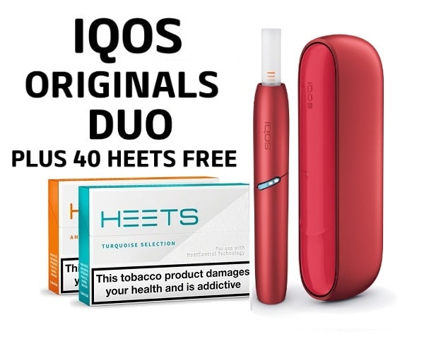 iQOS Originals DUO Scarlet and 40 HEETS (ONLINE PROMO!) - Heat Not Burn
