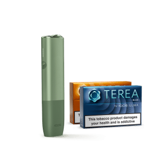 IQOS ILUMA ONE MOSS GREEN AND 40 TEREA STICKS
