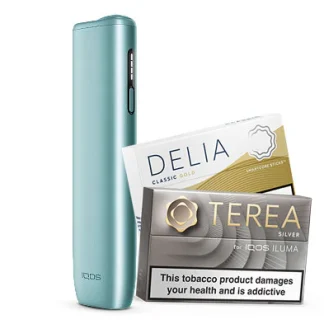 IQOS ILUMA i ONE Starter Kit Breeze Blue AND 40 TEREA OR DELIA