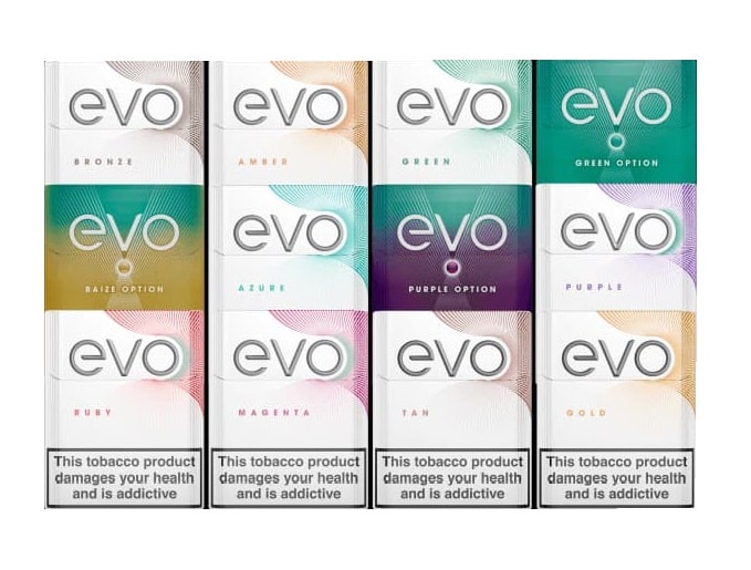 EVO tobacco sticks flavours